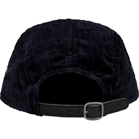 Supreme Velvet Pattern Camp Cap - Black
