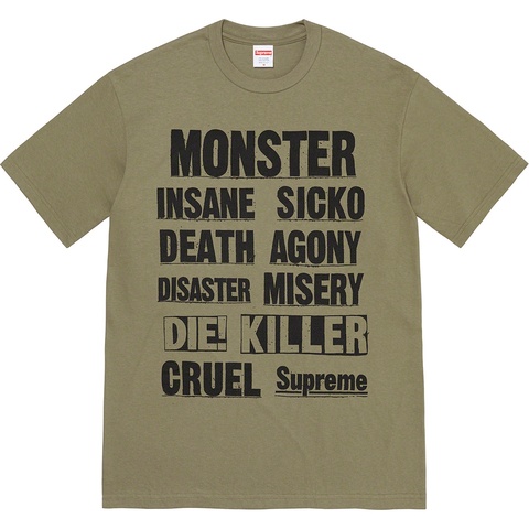 Supreme Monster Tee - Light Olive