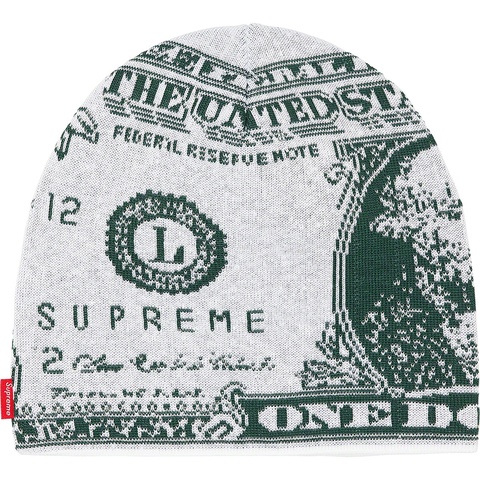 Supreme Dollar Beanie - White