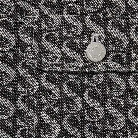Supreme Monogram Denim Shirt - Black