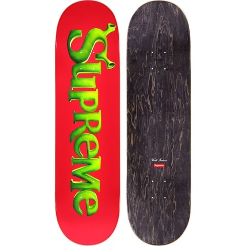 Supreme Shrek Skateboard - Red - 8.375" x 32.125"