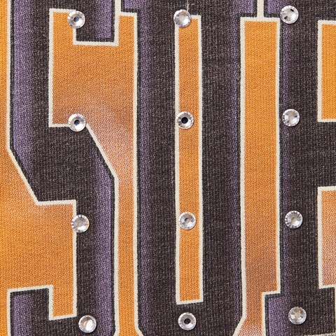 Supreme Rhinestone Hooded Sweatshirt - Light Mustard