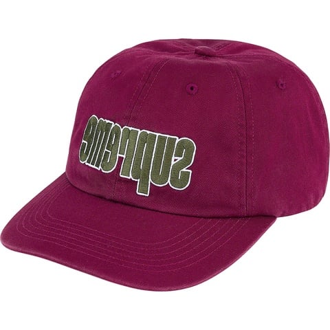 Supreme Reverse Logo 6-Panel - Burgundy