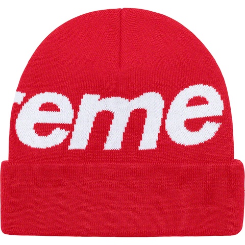 Supreme Big Logo Beanie - Red