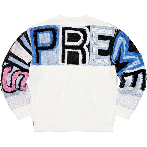 Supreme Chenille Logo Sweater - White