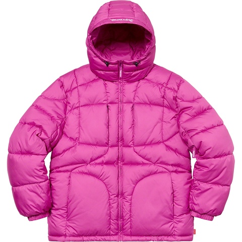 Supreme Warp Hooded Puffy Jacket - Fuchsia