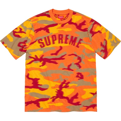 Supreme Intarsia Camo S/S Top - Orange Camo