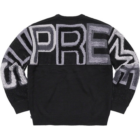 Supreme Chenille Logo Sweater - Black