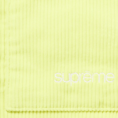 Supreme Corduroy Zip Jacket - Pale Yellow
