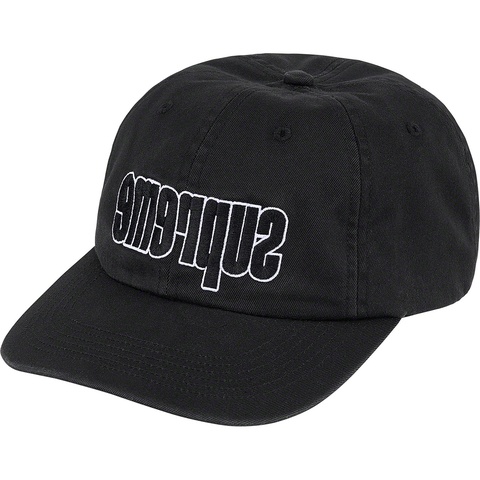 Supreme Reverse Logo 6-Panel - Black