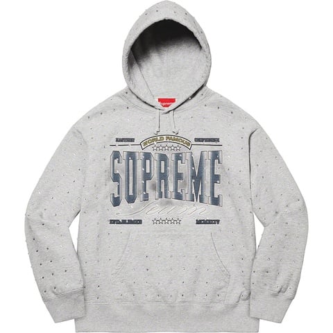 Rhinestone Hooded Sweatshirt - SupremeCommunity Rhinestone Hooded Sweatshirt - SupremeCommunity