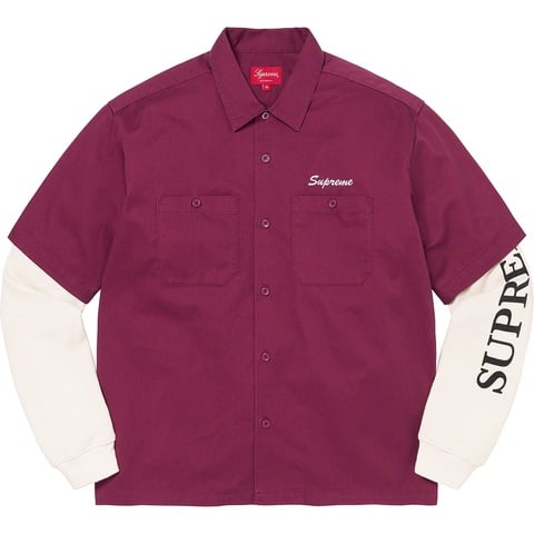 Supreme Thermal Work Shirt - Dusty Maroon