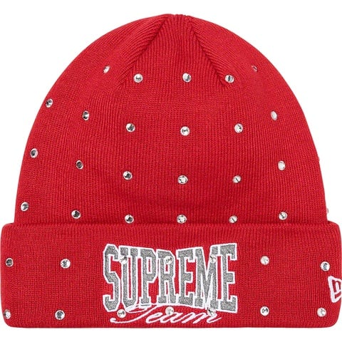 Supreme New Era® Rhinestone Beanie - Burnt Red
