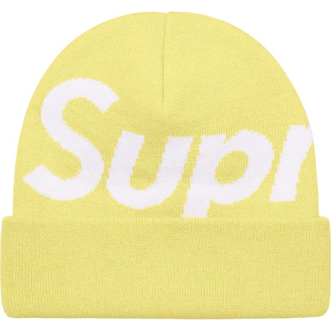 Supreme Big Logo Beanie - Yellow
