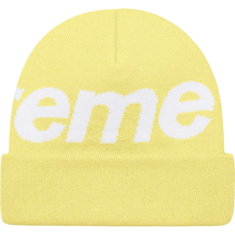 Supreme Big Logo Beanie - Yellow