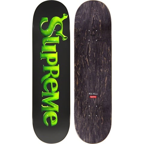 Supreme Shrek Skateboard - Black - 8.25" x 32" 