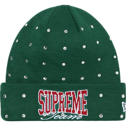 Supreme New Era® Rhinestone Beanie - Dark Green