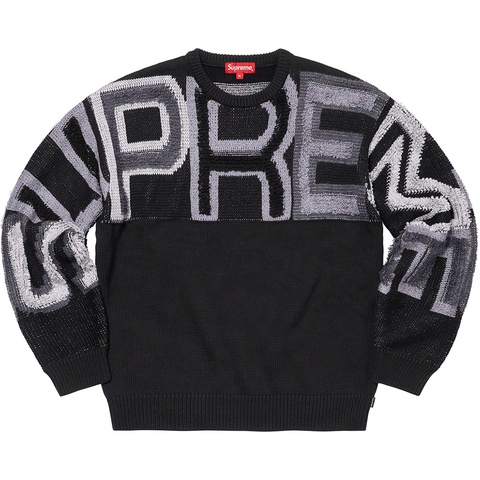 Supreme Chenille Logo Sweater - Black