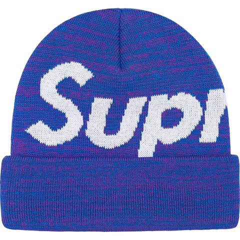 Supreme Big Logo Beanie - Blue Static 
