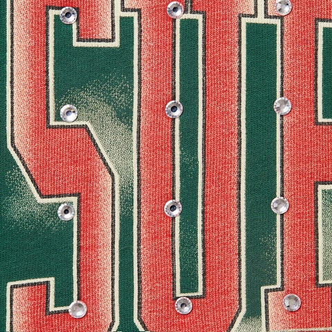 Supreme Rhinestone Hooded Sweatshirt - Dark Green