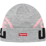 Supreme New Era 2-Tone Logo Beanie (FW21) - Heather Grey