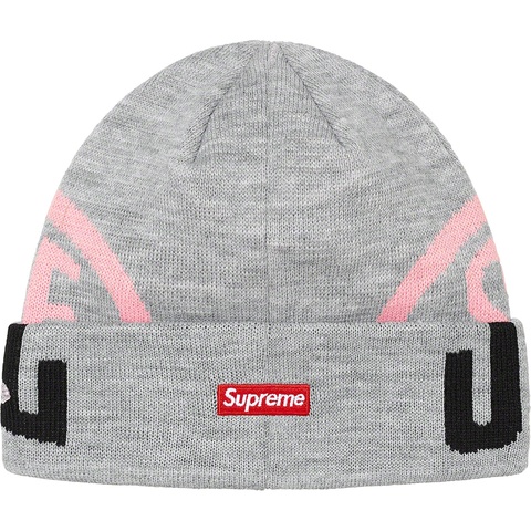 Supreme New Era® 2-Tone Logo Beanie - Heather Grey