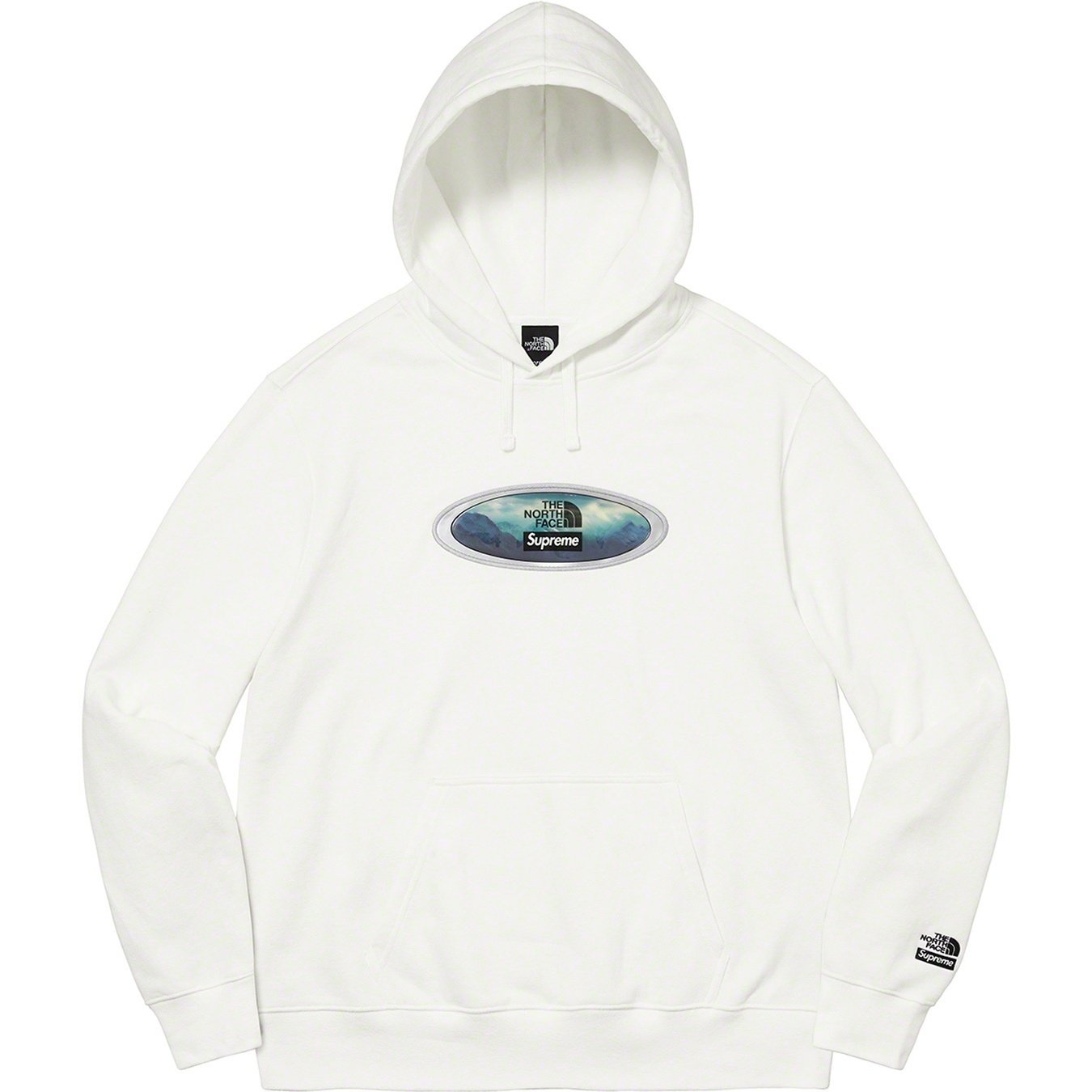 Supreme Supreme The North Face Lenticular Mountains Hooded Sweatshirt (FW21) - White - $148