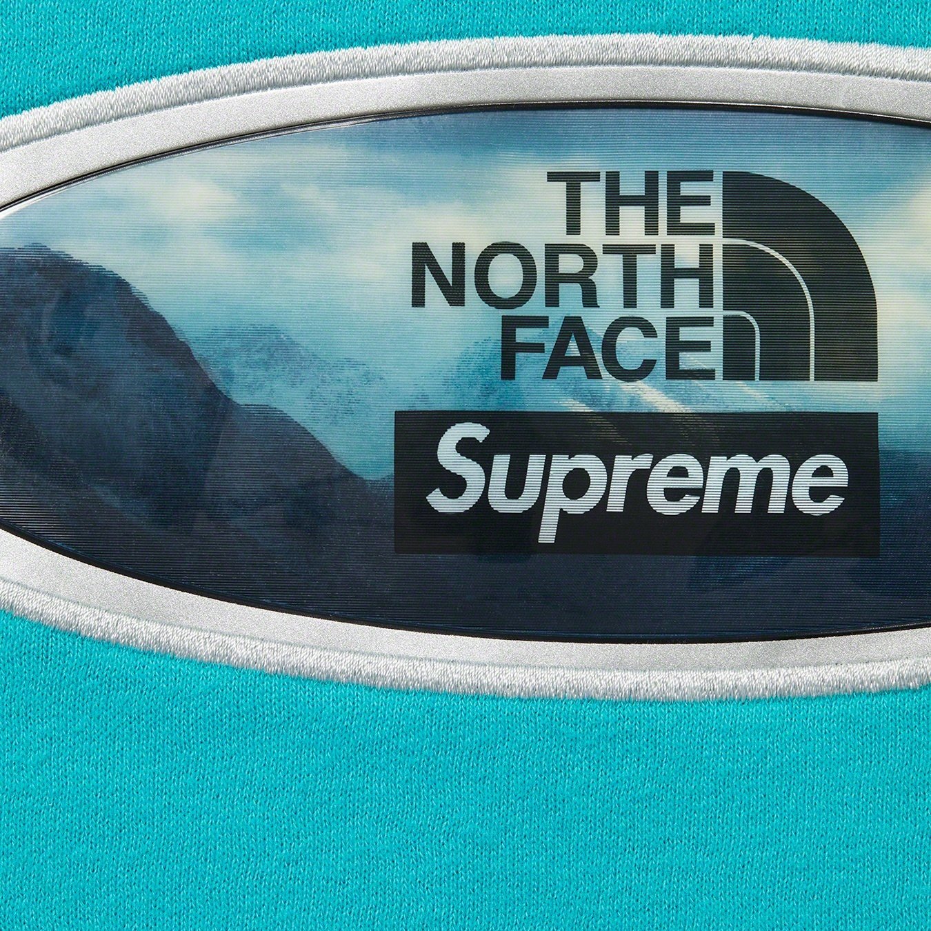 Supreme Supreme The North Face Lenticular Mountains Hooded Sweatshirt (FW21) - Teal - $148