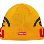 Supreme New Era 2-Tone Logo Beanie (FW21) - Yellow