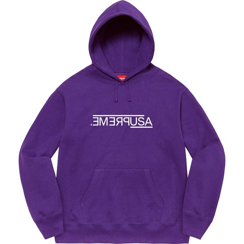 Supreme USA Hooded Sweatshirt - Purple