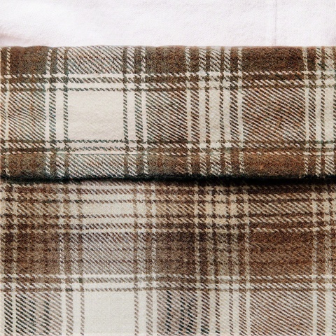 Supreme Hooded Flannel Zip Up Shirt - Brown
