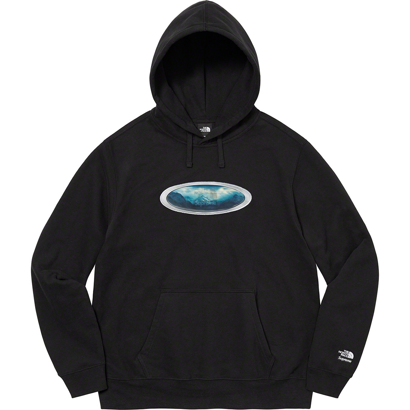 Supreme Supreme The North Face Lenticular Mountains Hooded Sweatshirt (FW21) - Black - $148