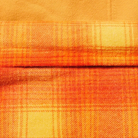 Supreme Hooded Flannel Zip Up Shirt - Orange