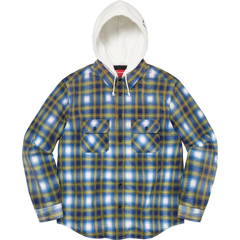 トップス Supreme Hooded Flannel Pullover Shirt Supreme Printed Hooded Flannel Shirt - Tan - Size Large - SS24 New