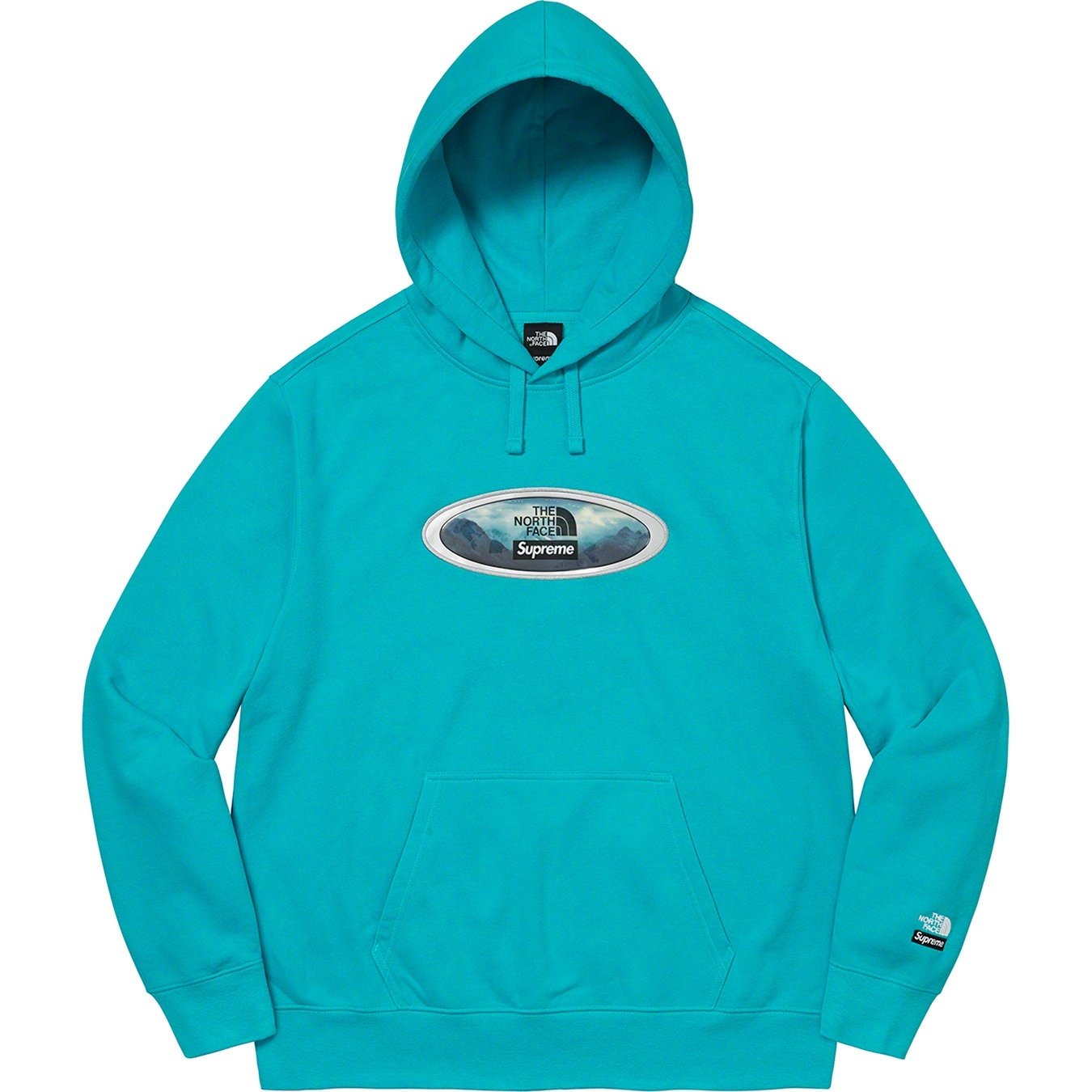 Supreme Supreme The North Face Lenticular Mountains Hooded Sweatshirt (FW21) - Teal - $148