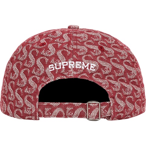 Supreme Monogram Denim 6-Panel - Red