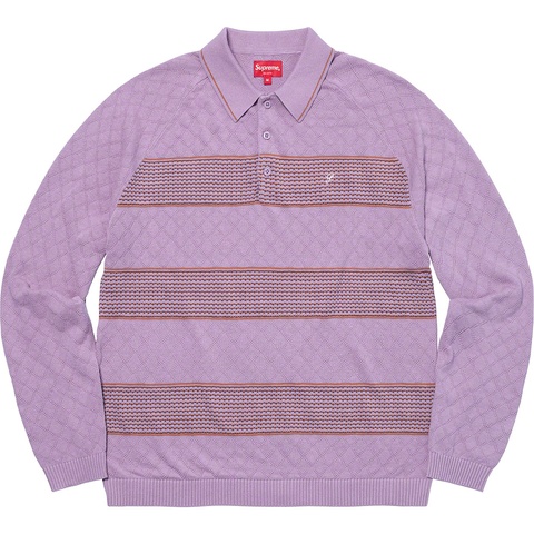 Knit Stripe L/S Polo - fall/winter 2021 - Supreme