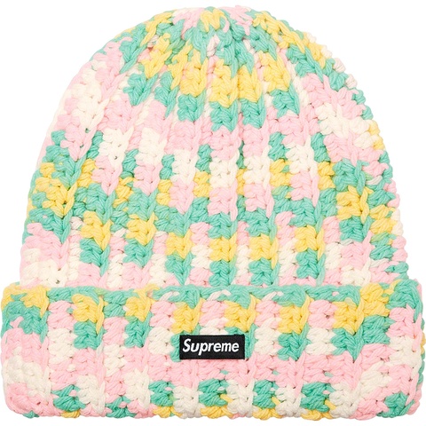 Supreme Crochet Beanie - Yellow