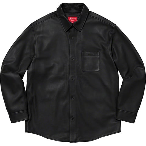 Supreme Leather Shirt - Black