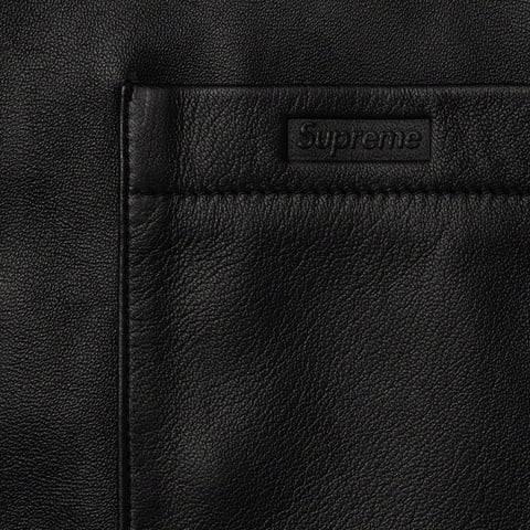 Supreme Leather Shirt - Black