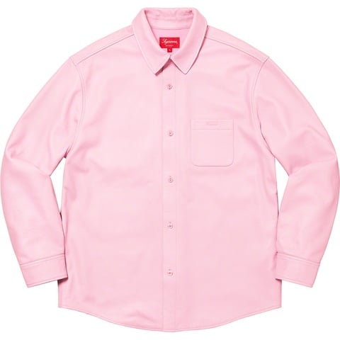 Supreme Leather Shirt - Pink