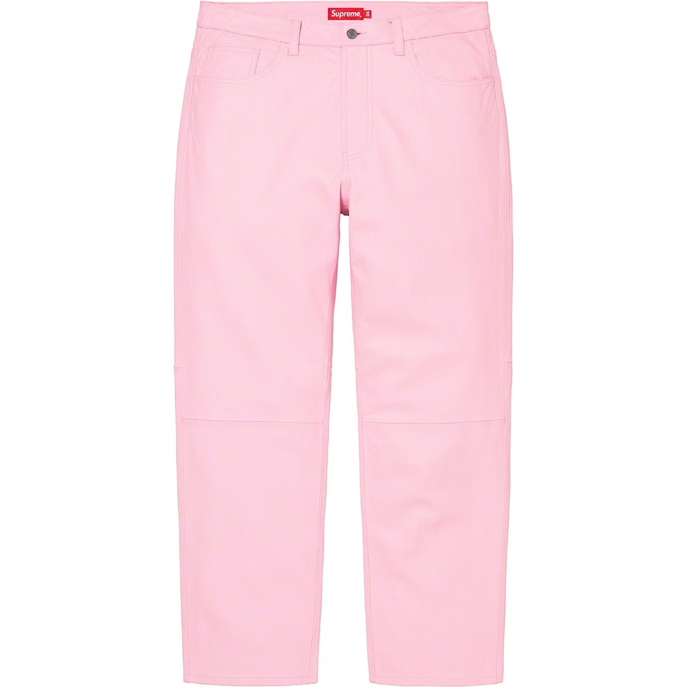 Supreme Leather 5-Pocket Jean (FW21) - Pink - $398