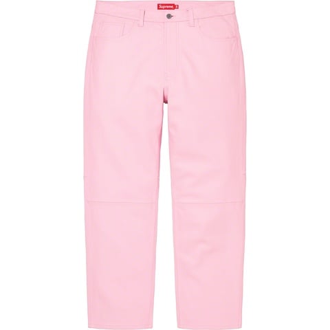Supreme Leather 5-Pocket Jean - Pink