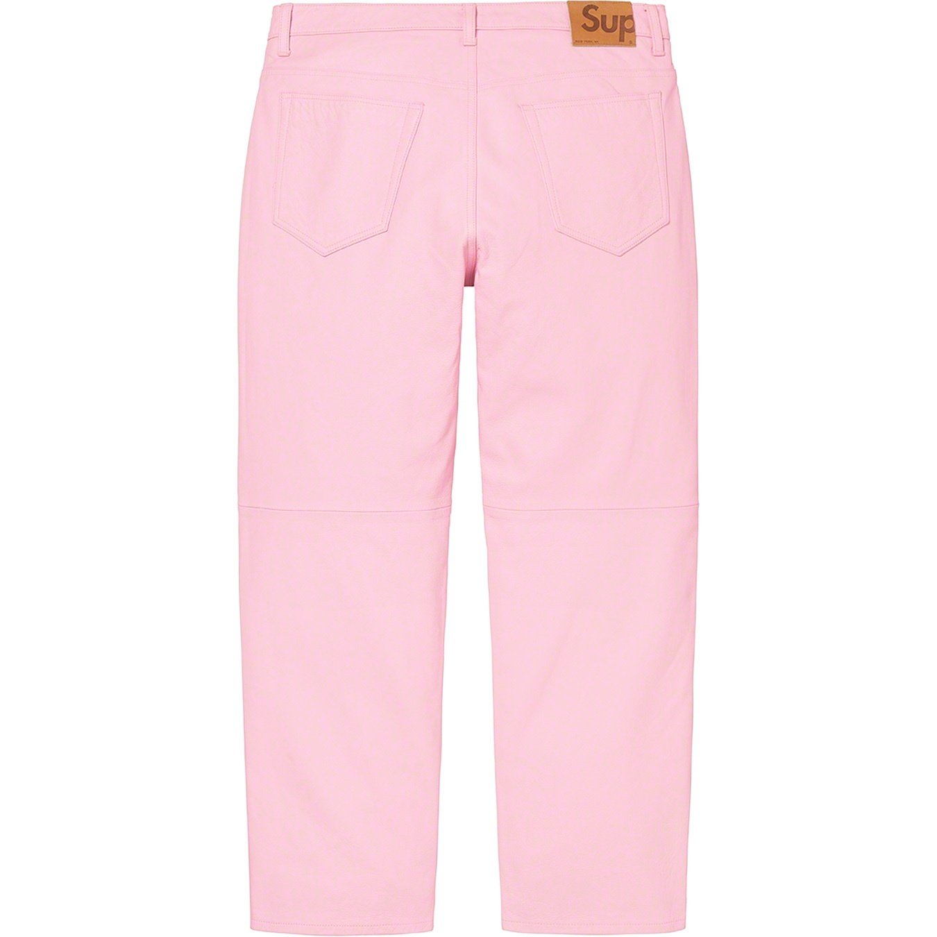 Supreme Leather 5-Pocket Jean (FW21) - Pink - $398