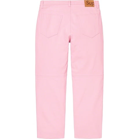 Supreme Leather 5-Pocket Jean - Pink