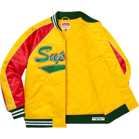 Supreme Supreme®/Mitchell & Ness® Sequin Logo Varsity Jacket - Gold