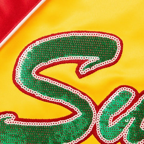 Supreme Supreme®/Mitchell & Ness® Sequin Logo Varsity Jacket - Gold