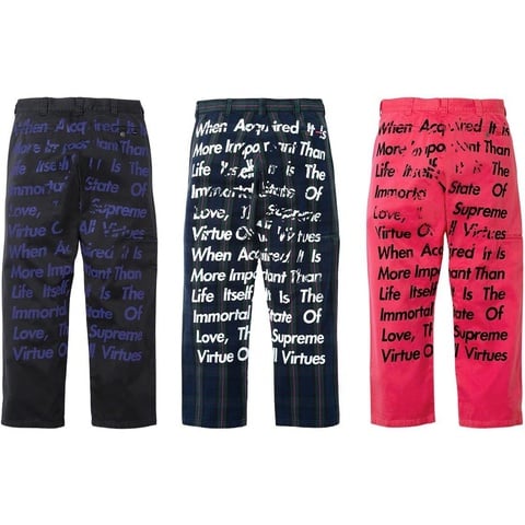 パンツ supreme Junya Watanabe Printed Work Pant Supreme x Comme des Garcons Junya Watanabe Man Printed Work Pants