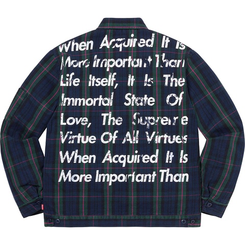 Supreme Supreme®/JUNYA WATANABE COMME des GARÇONS MAN Printed Work Jacket - Navy Plaid
