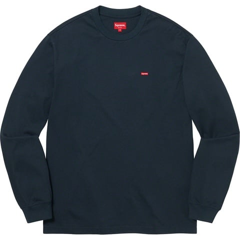 Supreme Small Box L/S Tee - Navy